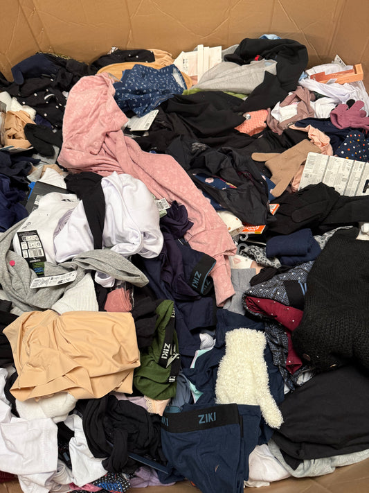 Clothing items Mystery Box 10KG - All loose - New | Store returns  | Underwear + others