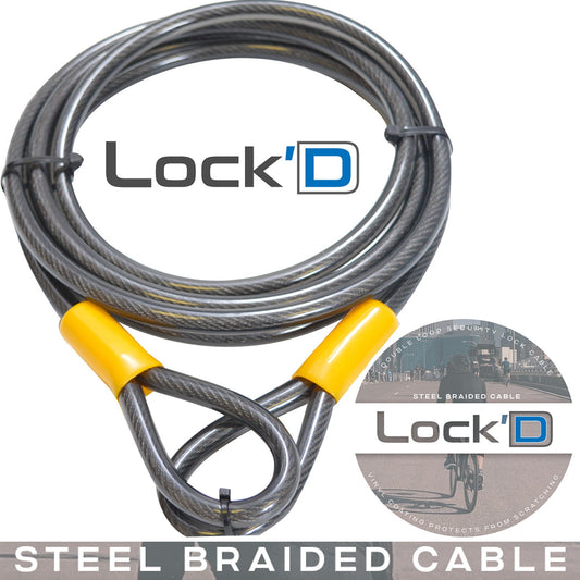 Bike Lock Cable 10MM Anti-theft Security Steel Double Loop Heavy Duty 1M / 2.5M / 3M / 4.6M / 9M - Buyers Hub
