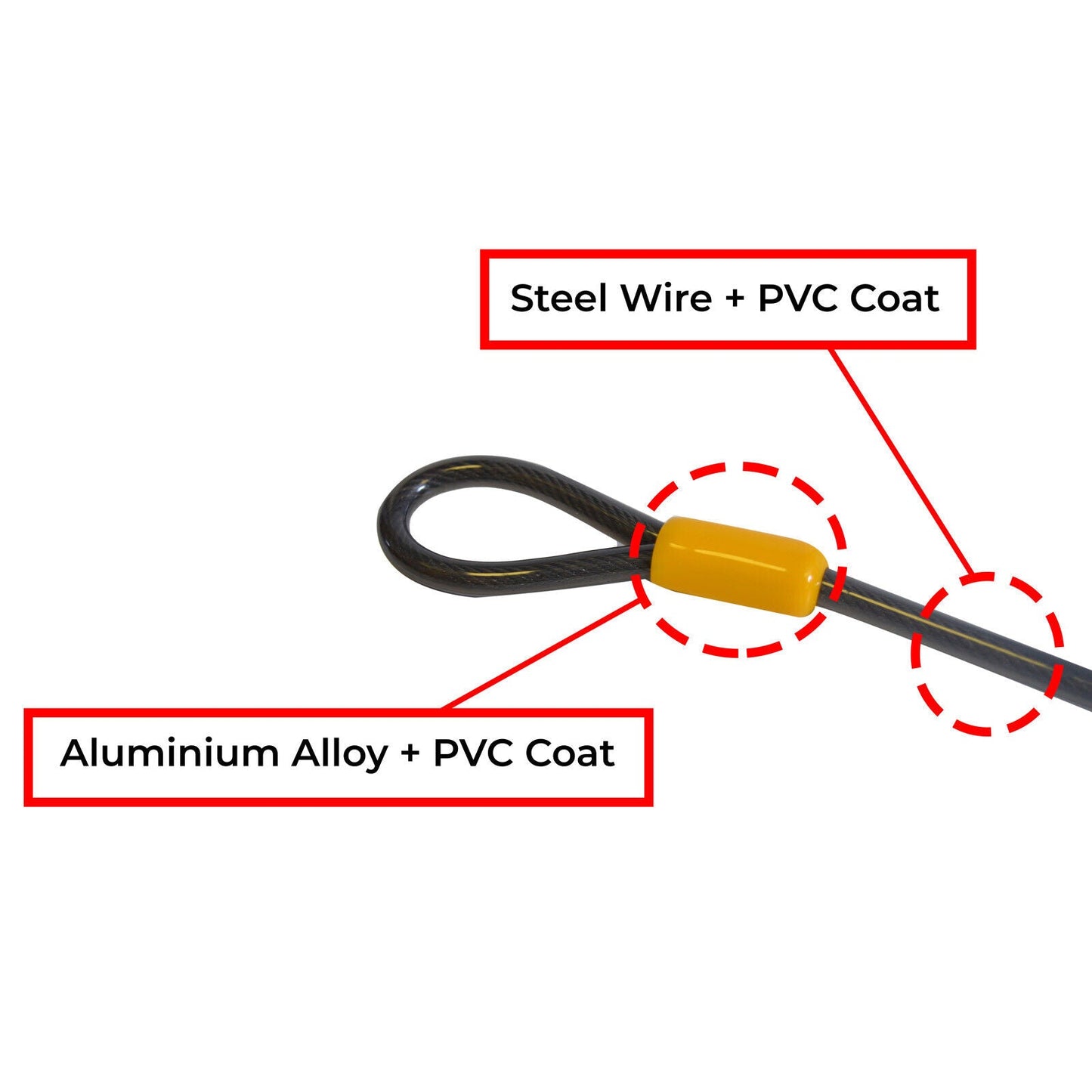 20 x Long Bike Cable Lock 4.6m -10mm Thickness  Heavy Duty Security Cable Cycle Lock Cable
